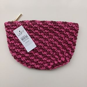 LOFT Straw Half Moon Pouch